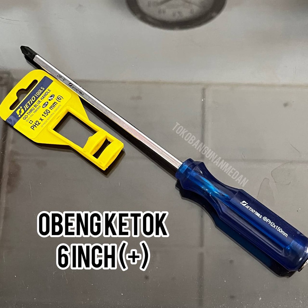 OBENG KETOK PLUS BUNGA  (+) 6 INCH / 15 CM Lakoni Pro - Jetjo Tools