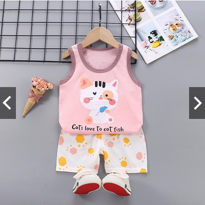 SET SINGLET MOTIF KARAKTER BAYI DAN ANAK KARAKTER USIA 1-5 THN / SET SINGLET COMBI ANAK