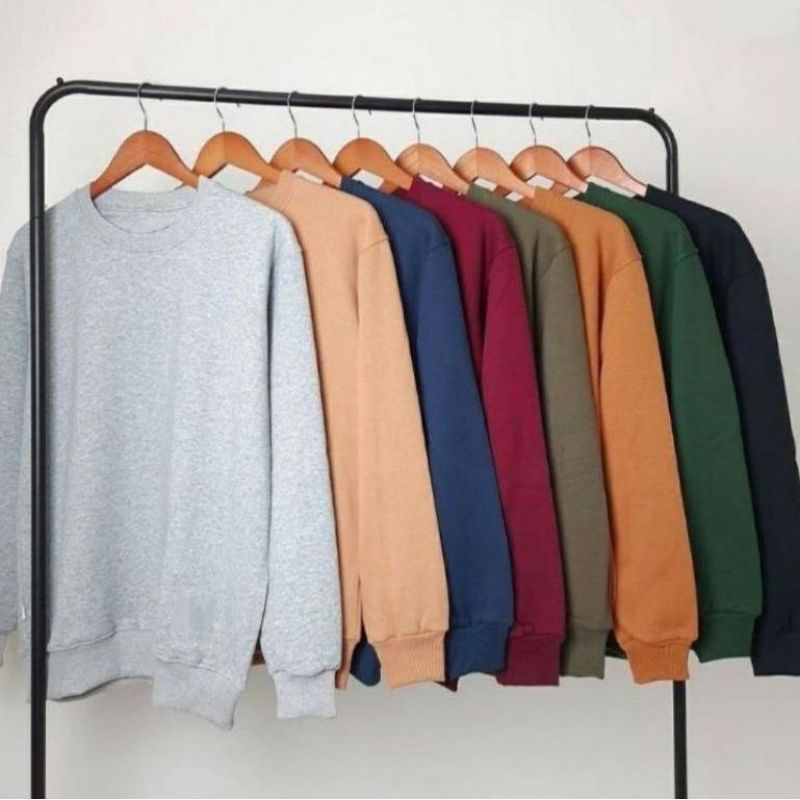 SWEATER CREWNECK POLOS//SWEATER CREWNECK BASIC//SWEATER BASIC POLOS//SWEATER CREWNECK PRIA/WANITA//S