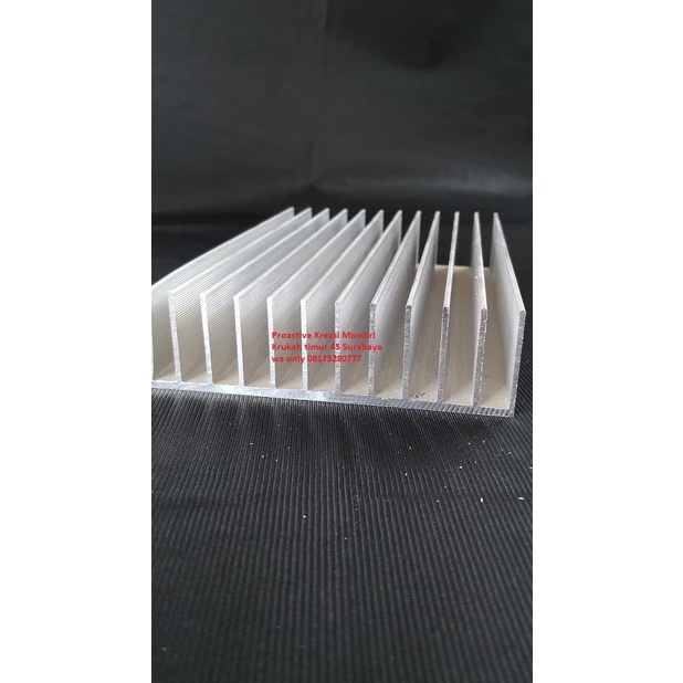 Pendingin power sanken p 40cm type 12 sirip Heatsink aluminium