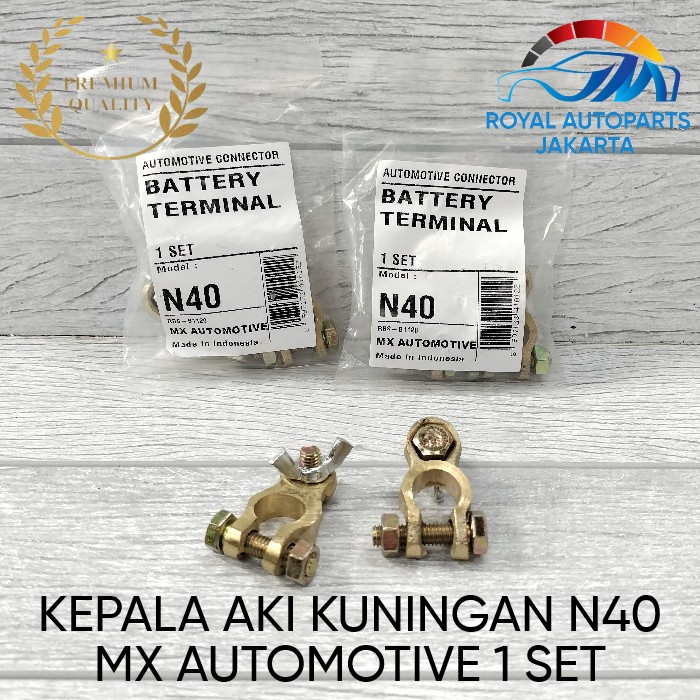 Jual KEPALA AKI KUNINGAN KECIL / KLEM ACCU TEBAL N40 UNIVERSAL HIGH