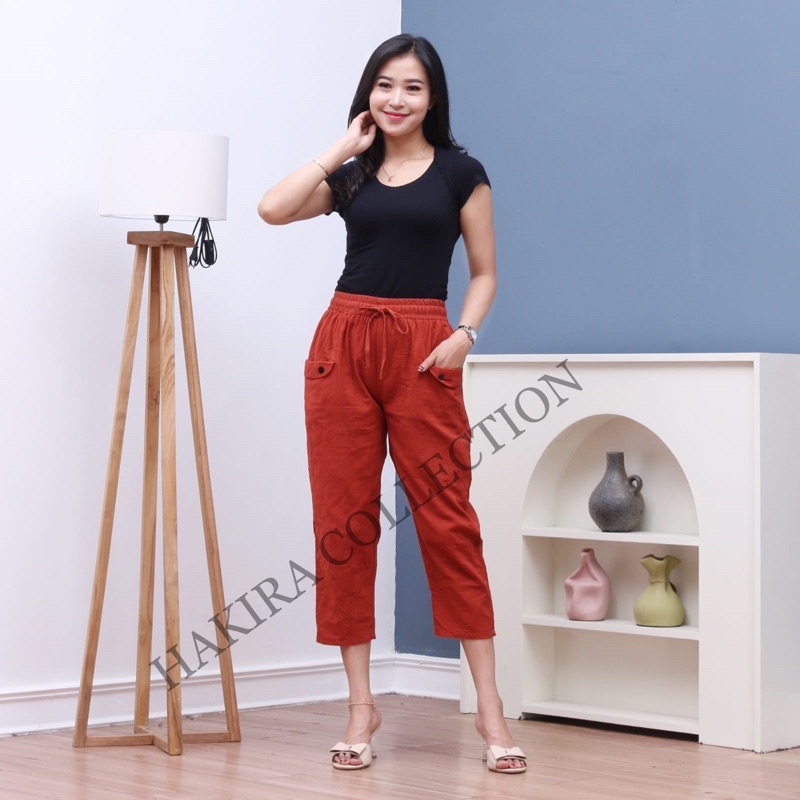 CELANA 7/9 TERBARU KANTONG VARIASI KANCING SATU