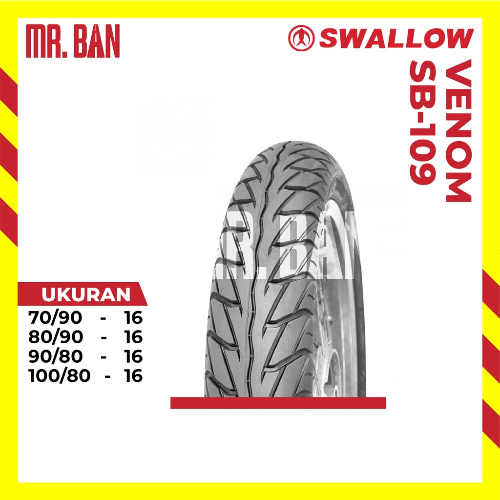 (TUBELES) BAN LUAR RING 16 SWALLOW VENOM SB-109 RING 16 | UKURAN | 70/90 | 80/90 | 90/80 | 100/80 | 