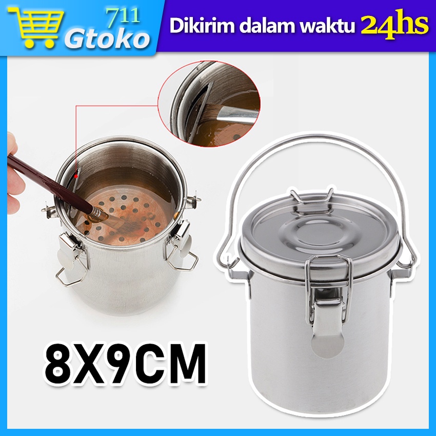 

Paint Brush Washer Cup Cleaner Bottle Portabel Mini Stainless Steel