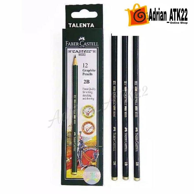 

SIAP KIRIM PENSIL FABER CASTEL 2B || PENSIL FABER CASTEL 1BOX ISI 12PCS ✦ 851