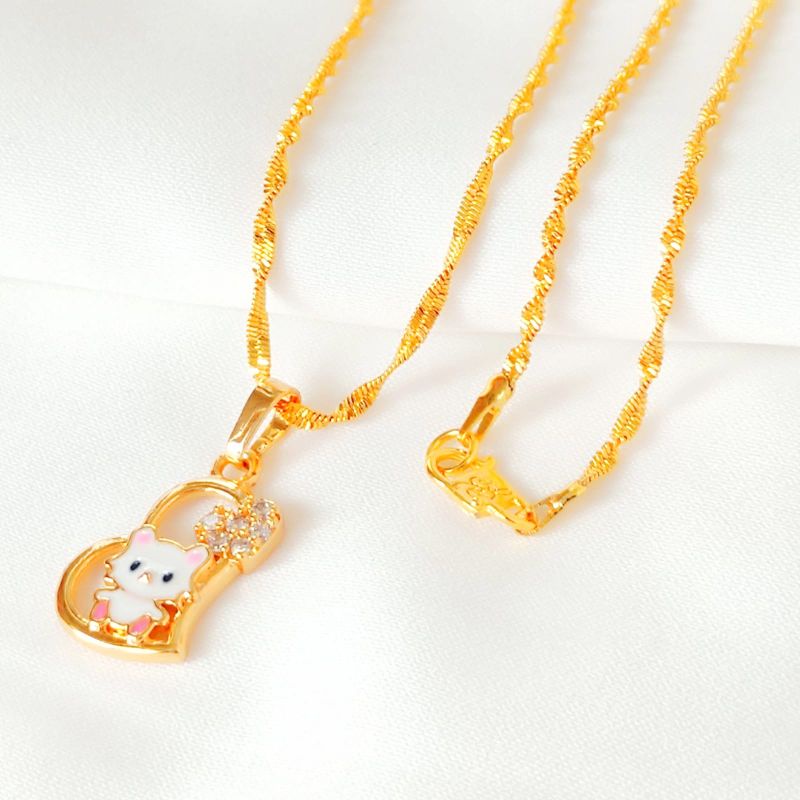 Kalung Anak Xuping Karakter Animasi Cantik dan Lucu Warna Emas