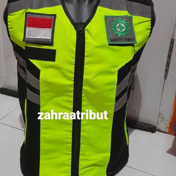Rompi Safety Hijau Stabilo - Hijau, S