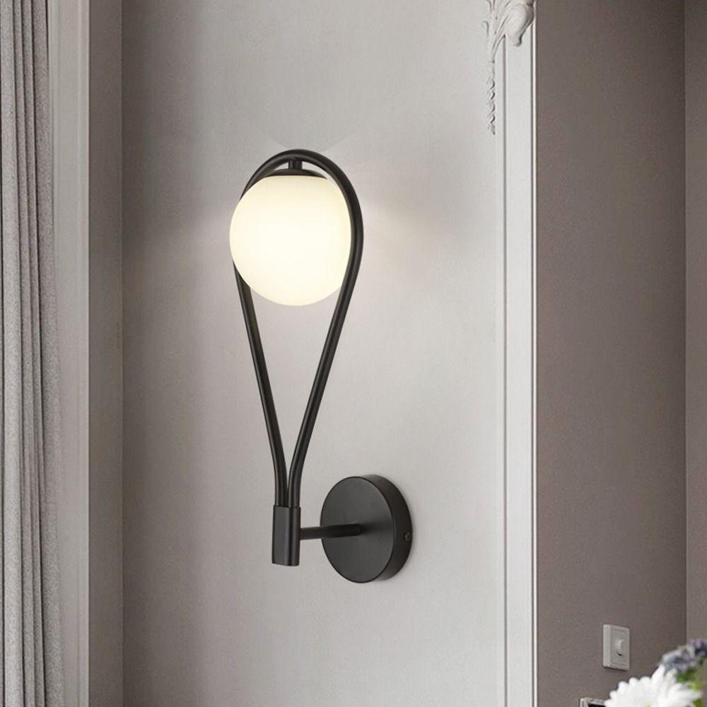 [Elegan] Lampu Gantung Hitam Metal Bar Kreatif Nordic Dekorasi Rumah Samping Tempat Tidur Pendant Room Light