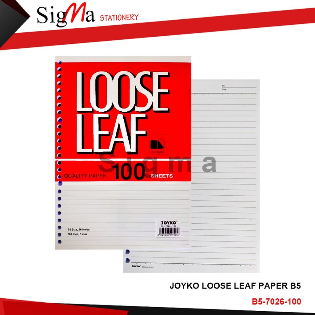 

Isi Loose Leaf Garis B5 JOYKO - Refill Binder Ring Paper B5