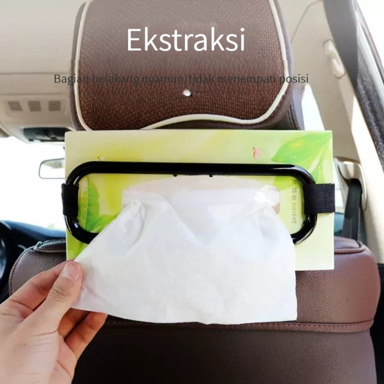 (Stok tersedia, dikirim dari Jakarta) car tissue box hanging type car tissue clip tissue box frame car sun visor tissue holder tissue frame