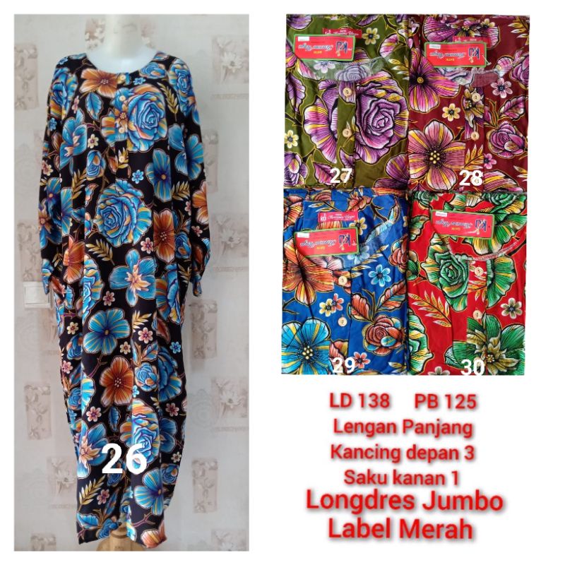 longdres Jumbo LD 135-140  Kencana Ungu Label Merah