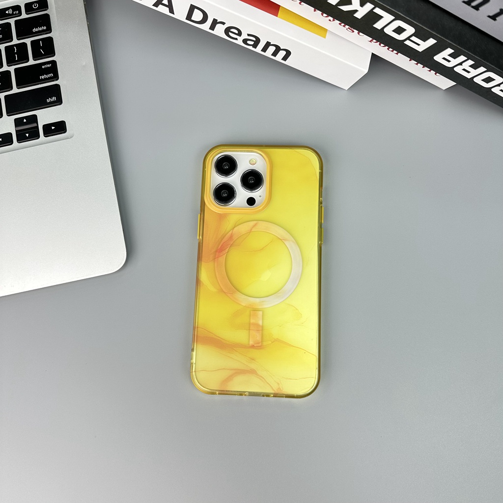 The official version of ink and wash is suitable for iPhone 14 plus mobile phone case 13~14 Pro Max Frosted, anti-skid and fingerprint resistant Anti drop,  magnetic Phone case