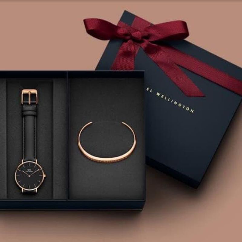 Free Gelang Dan Box Ori - Jam Tangan Fashion Pria Wanita WD FW Classic Leather - Bayar Di Tempat FOR
