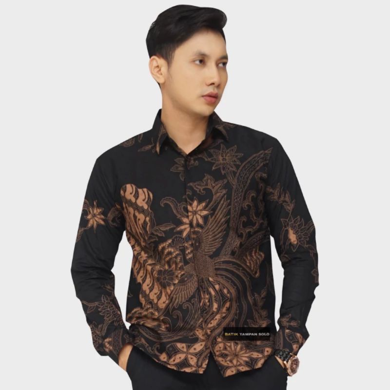 PRABU TAMPAN KEMEJA BATIK PRIA LENGAN PANJANG SLIMFIT