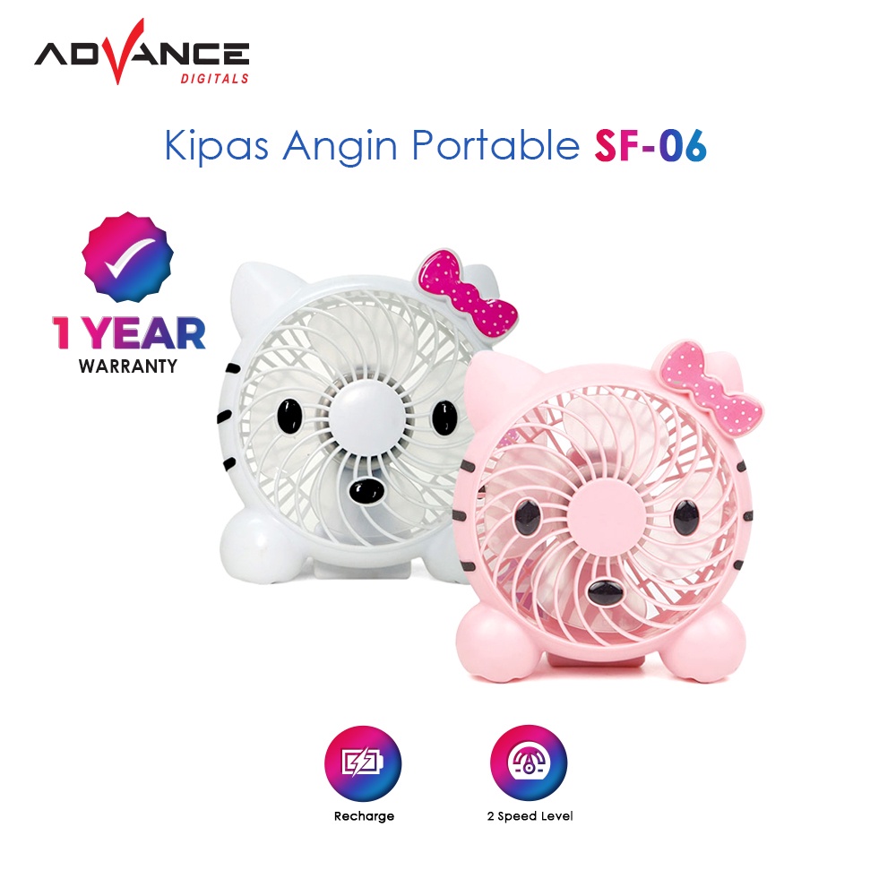 VOTRE Kipas Angin Karakter Mini Hello Kitty Warna Pink Putih Lucu SF06