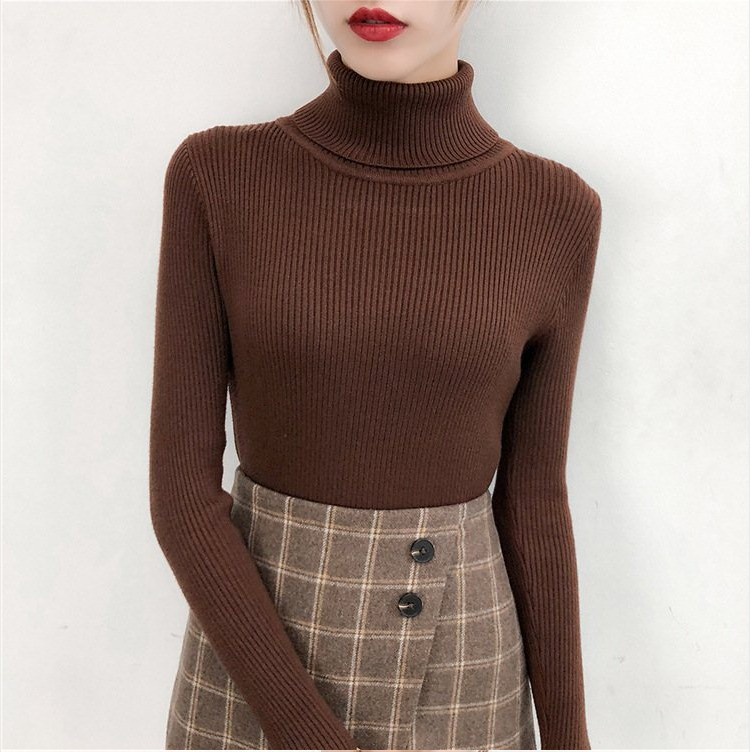 DAISY TURTLENECK KNIT SWEATER RAJUT/INNER RAJUT KERAH TINGGI PRESS BODDY