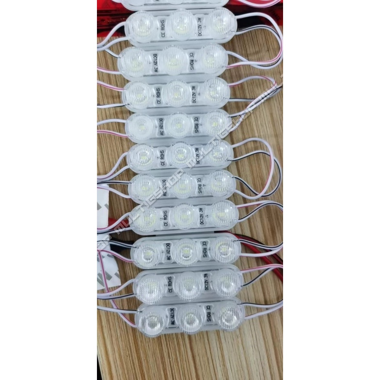 100Pcs LED Modul 3030 3 Mata 3 Watt 3W 6520 24V - Putih