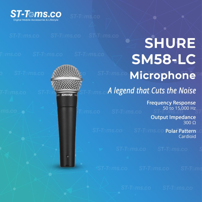 SM58-LC PRO VOCAL MICROPHONE ROBUST SM SERIES - SHURE SHURE SM58-LC