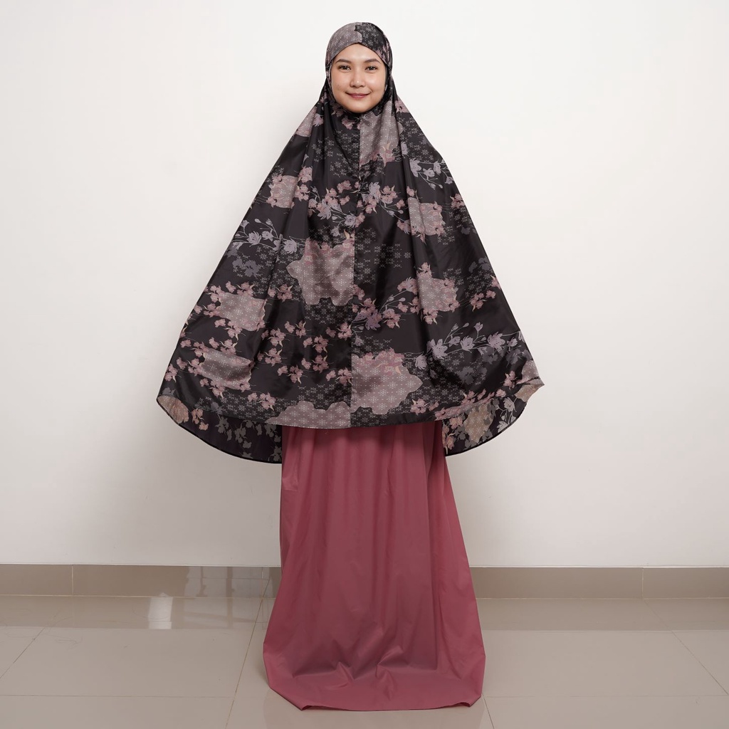 ALIF MUKENA MINI MOTIF PARASUT PREMIUM KOREA TRAVEL - DAISY IN CHATEAU ROSE ( MKN-212 )