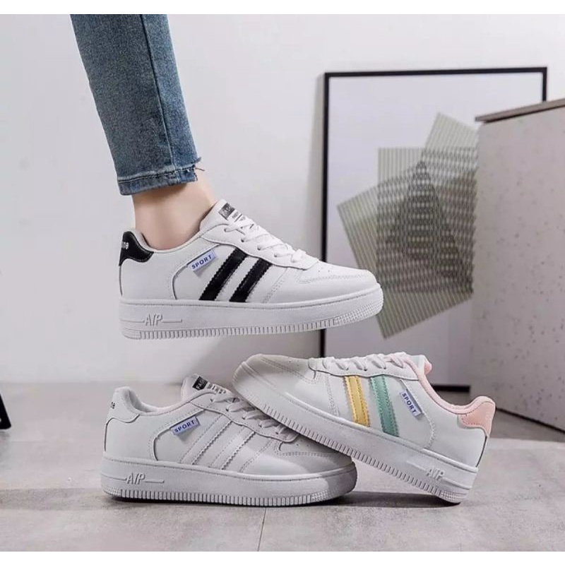 TmO - 8.8 Sale Sepatu wanita sneakers tali fashion AirTwo  termurah kekinian bisa cod/sepatu santai wanita tali/sepatu jalan wanita santai kekinian