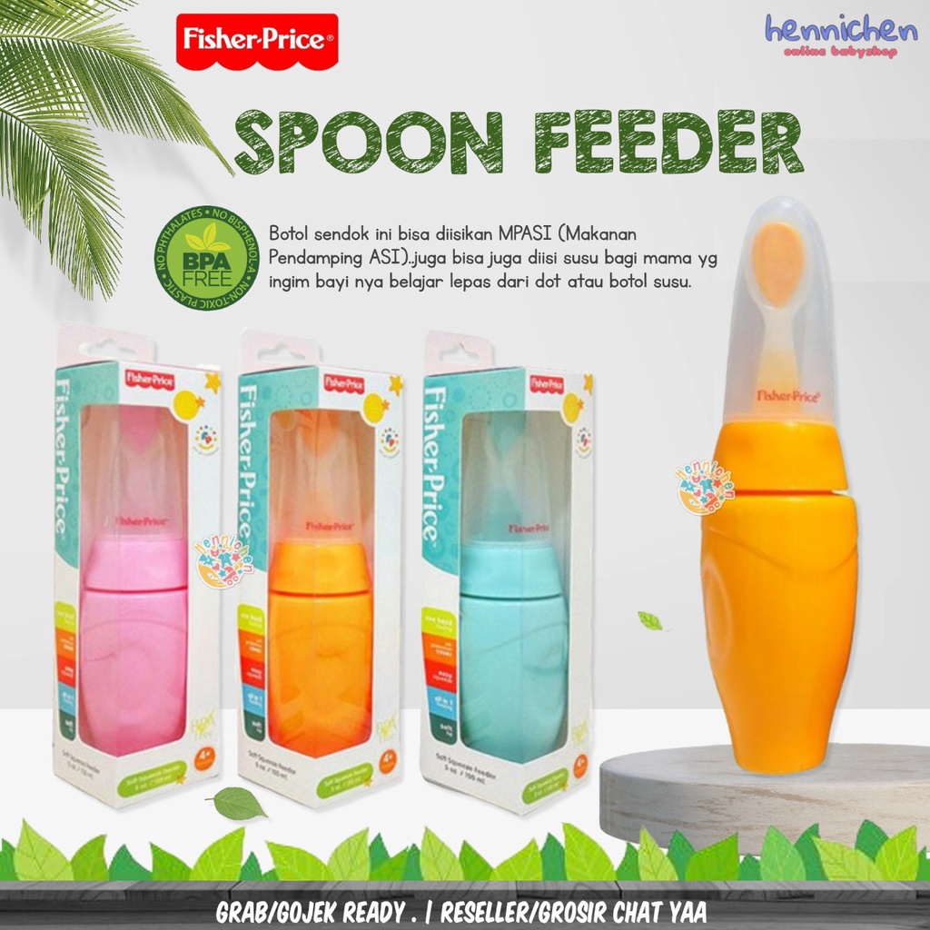 BOTOL SENDOK FISHER PRICE 150ML BOTOL SENDOK MAKAN BAYI ALAT MPASI