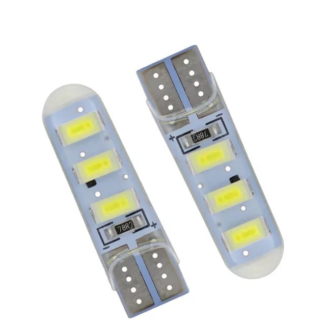 Lampu LED T10 W5W 5630 5730 6 LED CANBUS 6SMD Sein Senja Plat No Mobil