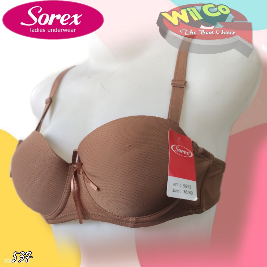 K537 - BRA WANITA SOREX BUSA ADA KAWAT DUA PENGAIT CUP A SIZE 34 - 38