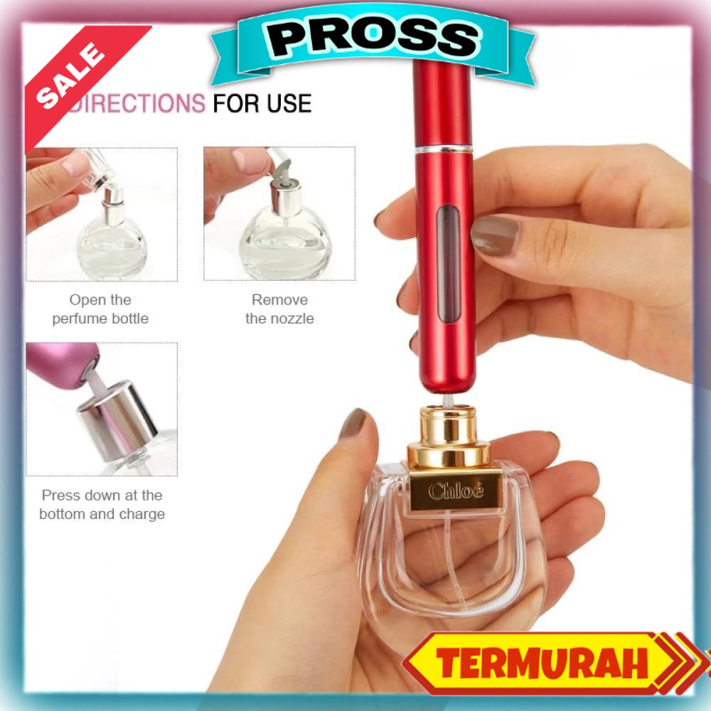 Botol Parfum Travel Mini 5ML Refill dari Bawah / Underfill Perfume Bottle