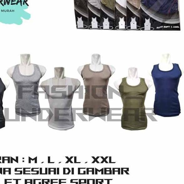 Singlet Pria AGREE SPORT 004 - Putih, M