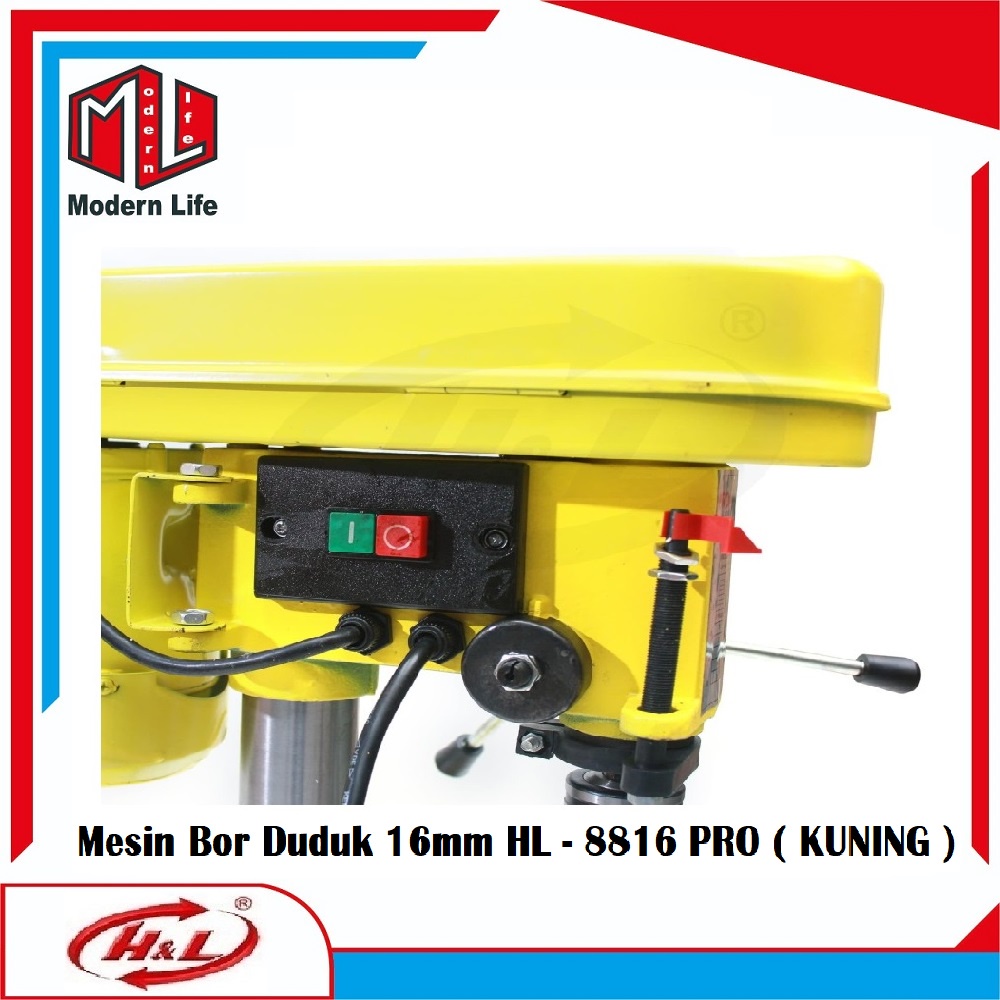 Mesin Bor Duduk HL 8816 Pro / Bench Drill 16 mm HNL / HL-8816 Pro