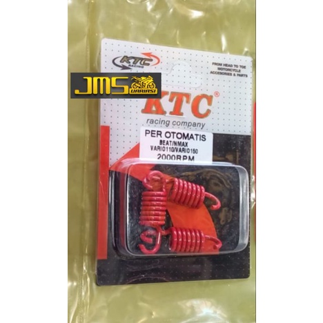 per cvt dan per kampas ganda set ktc racing 1000/1500/2000 rpm mio beat vario 125/150/160 nmax aerox scoopy pcx150 adv lexi soul gt125 freego genio scoopy