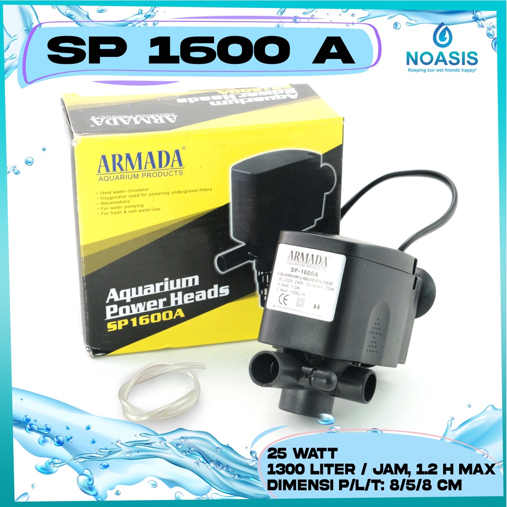 POMPA AIR CELUP AQUARIUM ARMADA SP 1600A SUBMERSIBLE PUMP