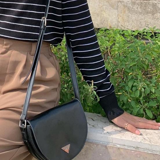 Atasan Rajut Katun Adem - Gea Top By Sugi Label - Maroon - White, Standar