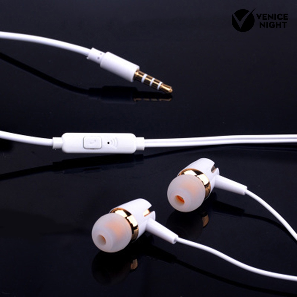 (VNEP) (Berkabel) Universal Kebisingan Membatalkan Stereo In-ear Earphone Headset Telepon dengan Mic