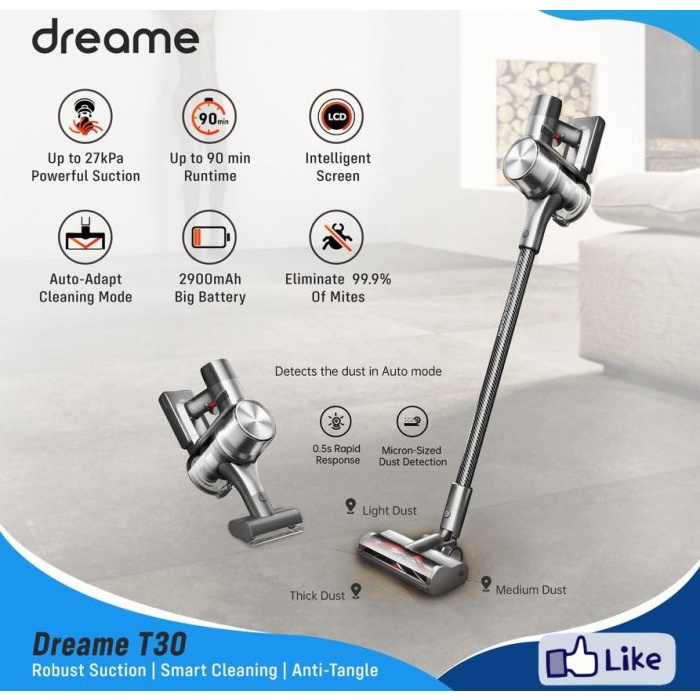 Vacum Dreame T30 Car Vacuum Cleaner Portable Penghisap Debu Mobil 27000Pa