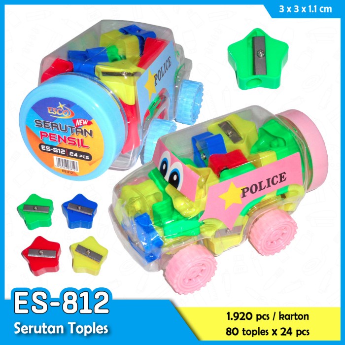 

Rautan pensil toples bentuk mobil kode 812 isi 24 pc RATU.SHOP25