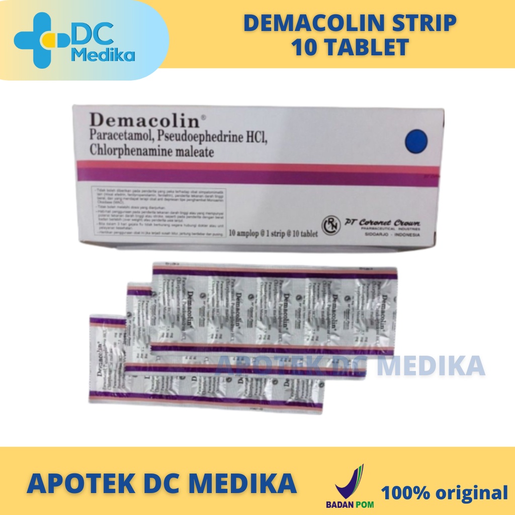 DEMACOLIN TABLET/STRIP/OBAT FLU