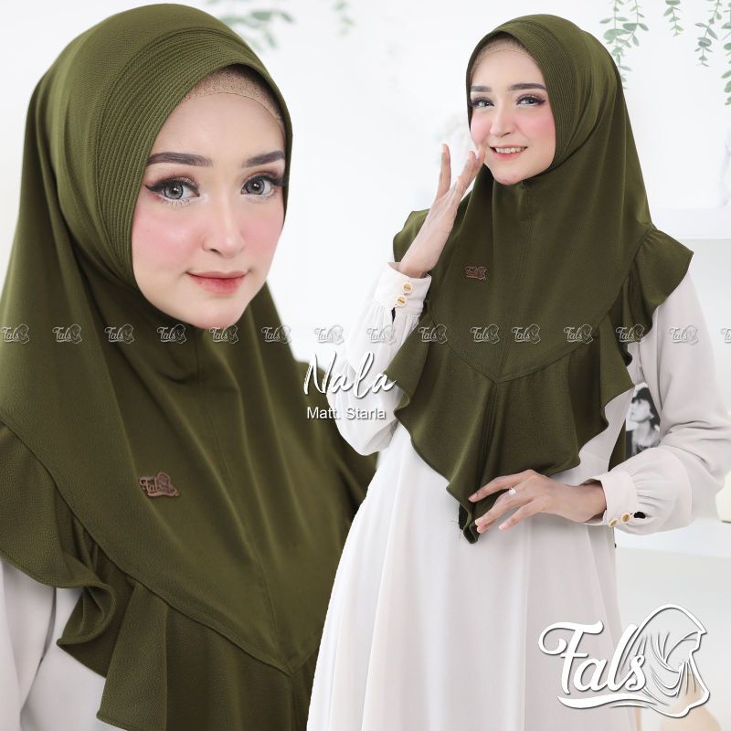 (Ori Fals) NALA •jilbab instan jersey starla•kerudung pet rempel