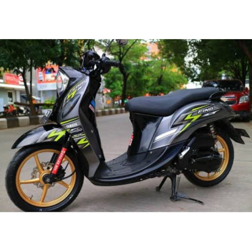 STRIPING SEMI FULL FINO FI 125 GRAFIS NGKS SUDAH TERCUTT DENGAN MESIN