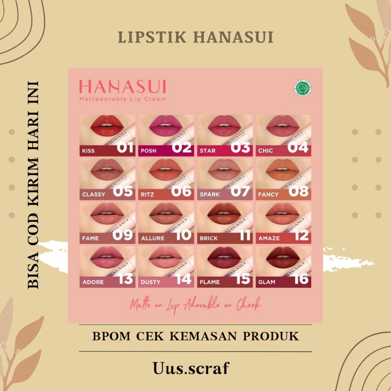 HANASUI LIP CREAM LIPSTIK HANASUI MATTE