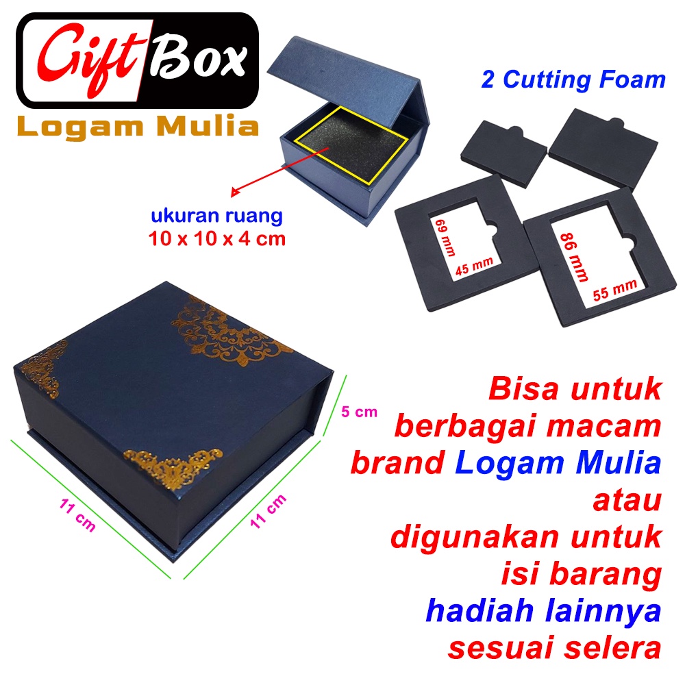 Kado Emas 0.1 gr 0.25 gr dan Gift Box Merry Christmas Logam Mulia 24 Karat