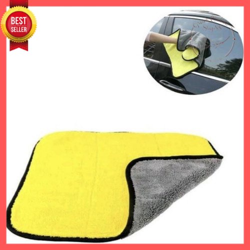 GOS A102 - KAIN LAP KUNING 2 SISI MICROFIBER / KAIN LAP MOBIL MOTOR SERBAGUNA 2 SISI