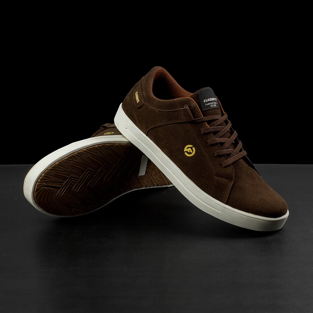 VEGARD BROWN |ManNeedMe x FLAZHBACK| Sepatu Sneakers Pria Casual Shoes ORIGINAL