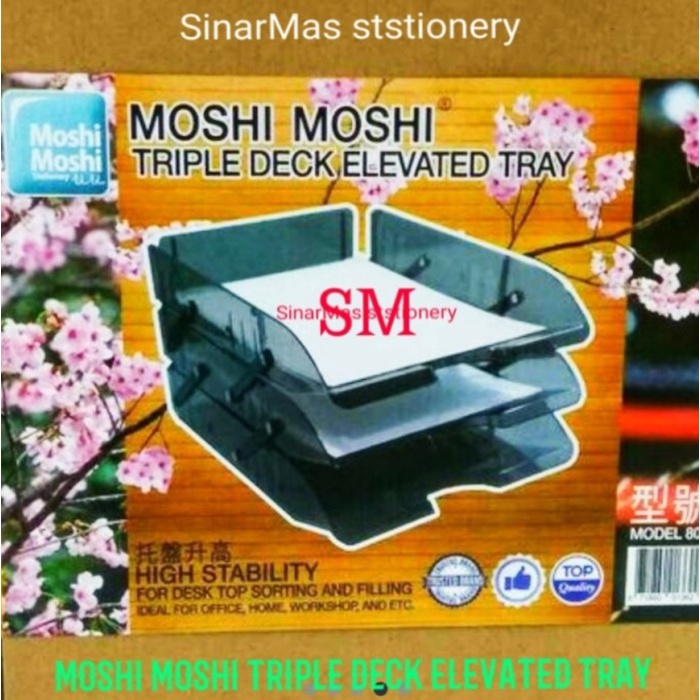 

Rak Triple Deck Elevated Tray High Stability / Rak 3 Susun / Filing Folder