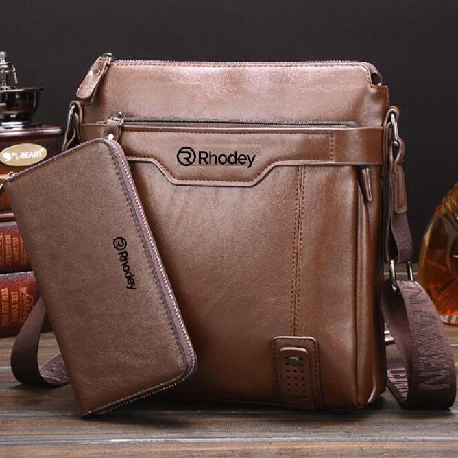 [Kulit Asli] Rhodey Barnoroo Tas Selempang Pria Crossbody Bag