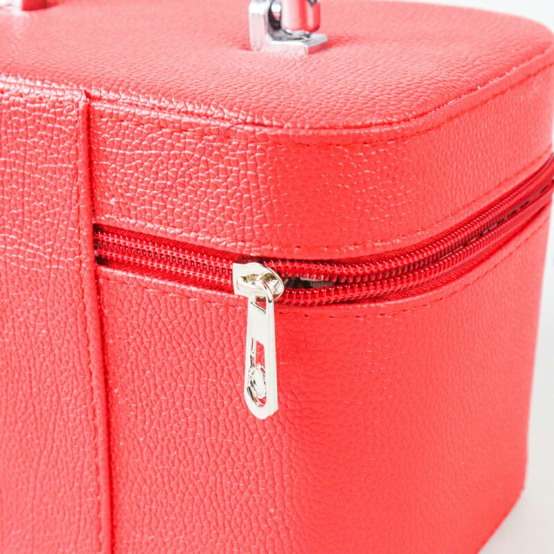 M Tas Makeup Perhiasan Besar Wanita Organizer Miswbery cc-004 Red