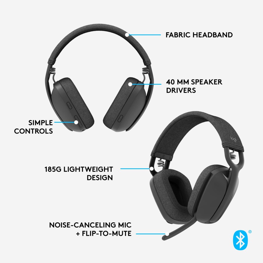 Headset Logitech Zone Vibe 100 Lightweight Wireless Headphone