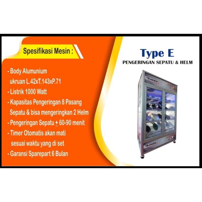 (FREEONGKIR) Mesin Pengering Helm dan Sepatu TYPE E