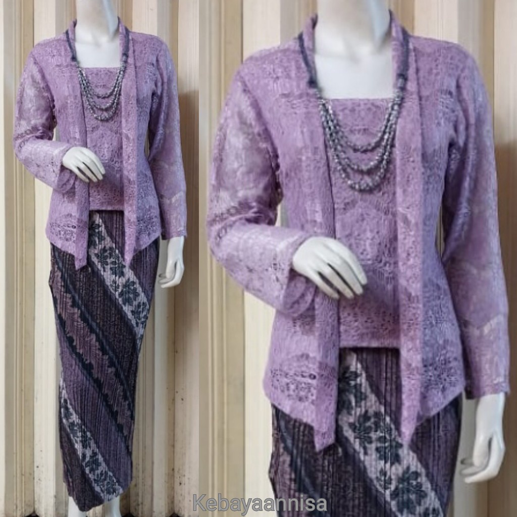 STELAN KEBAYA TULLE KARTINI/KEBAYA BROKAT/STELAN KEBAYA MODERN
