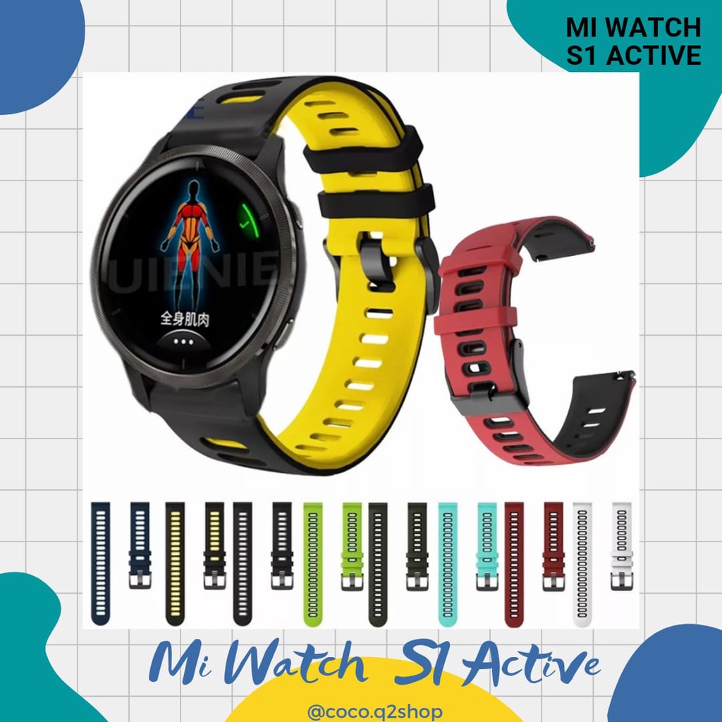Jual TALI JAM TANGAN STRAP XIAOMI MIWATCH S1 ACTIVE STYLIS TWOCOLOR